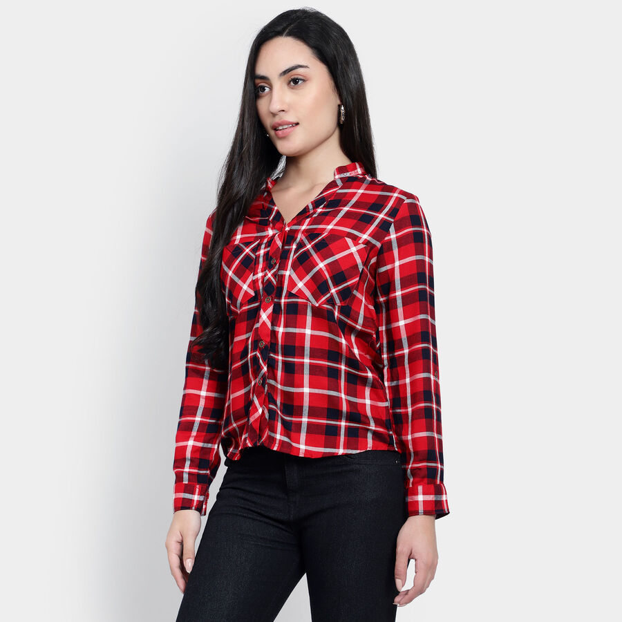 Checks Shirt, Red, large image number null