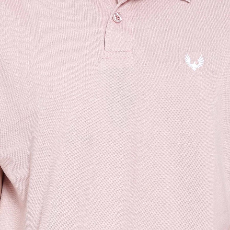 Solid Polo Shirt, गुलाबी, large image number null