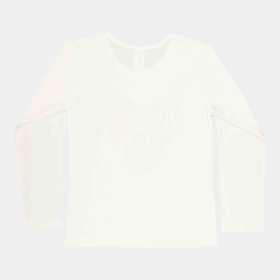 Girls Solid Top, Beige, large image number null