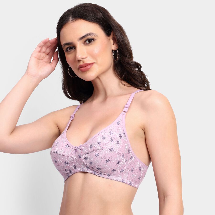 Ladies'100% Cotton Bra, Pink, large image number null