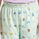 Girls' Mint Green Regular Fit Printed Bloomer Shorts, Light Green, small