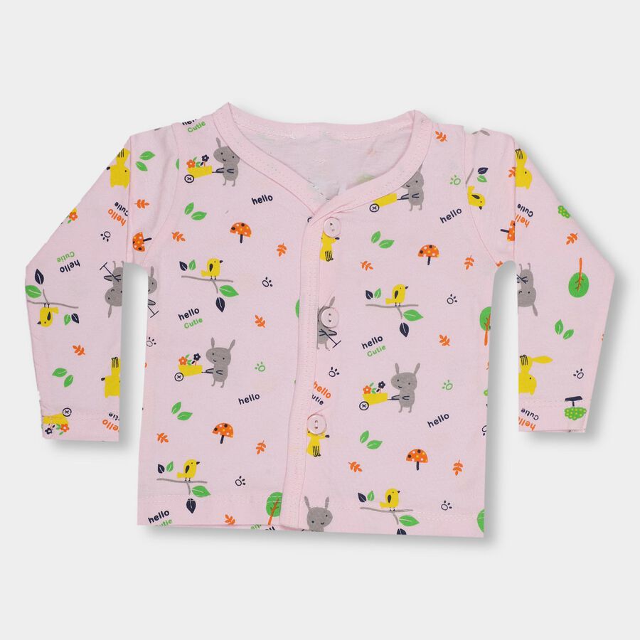 Infants' 100% Cotton T-Shirt, हल्का गुलाबी, large image number null