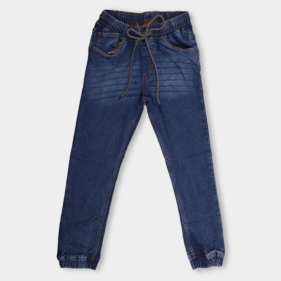 Boys' Cargo Jeans , Mid Blue, large image number null