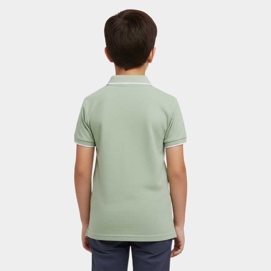 Boys' Half Sleeves T-Shirt, हल्का हरा, large