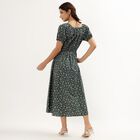 Ladies' 100% Cotton Empire Dress, गहरा हरा, small image number null