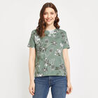 Cotton Round Neck T-Shirt, Light Green, small image number null