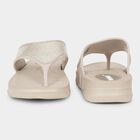 Women's Light Beige Slip-On Casual Slippers, गहरा पीला, small