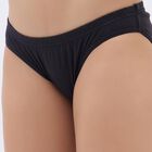 Women's Jet Black Bikini Panty, Black, small image number null