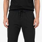 Men's Black Slim Fit Zipper Pocket Track Pants, काला, small