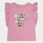 Girls' 100% Cotton T-Shirt , गुलाबी, small image number null