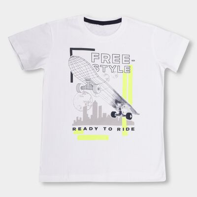 Boys' 100% Cotton Half Sleeves T-Shirt 