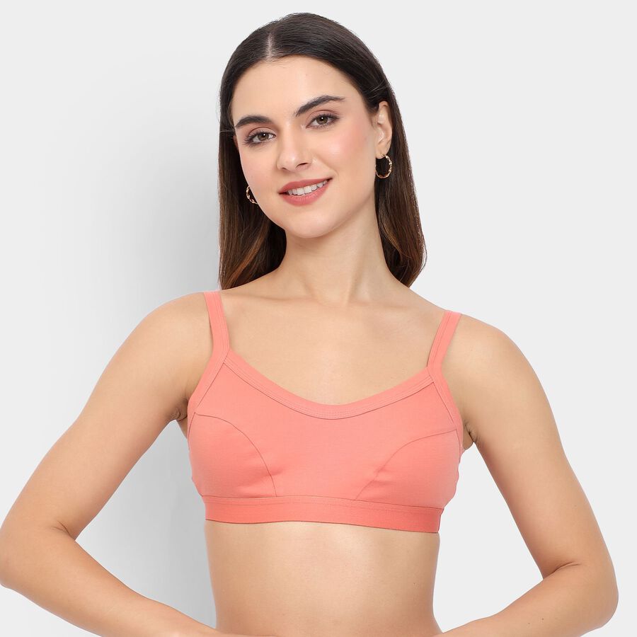 Ladies' 100% Cotton Bra , Pink, large image number null