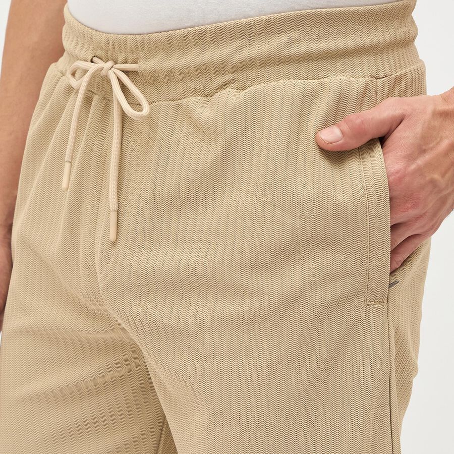 Men's Light Beige Cargo Jogger, गहरा पीला, large