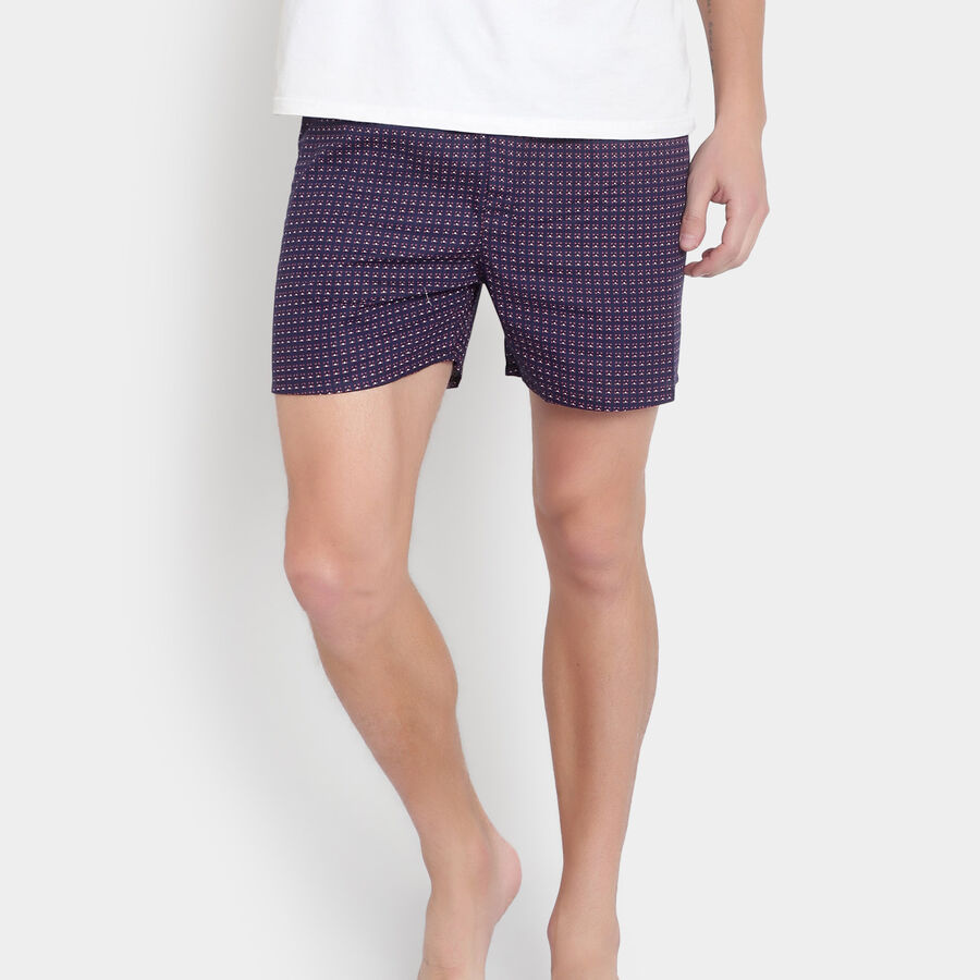 Cotton Printed Boxers, Navy Blue, large image number null