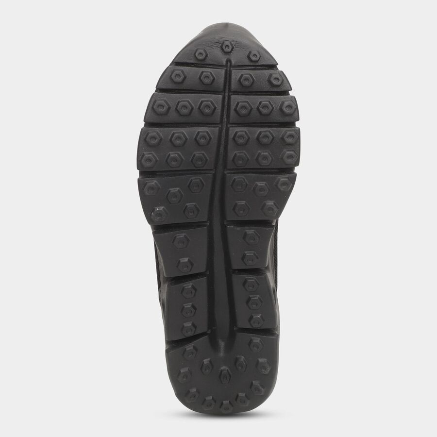 Men's Lace-Up Sports Shoes, काला, large image number null