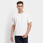 Men's Round Neck Half Sleeves T-Shirt, White, small image number null