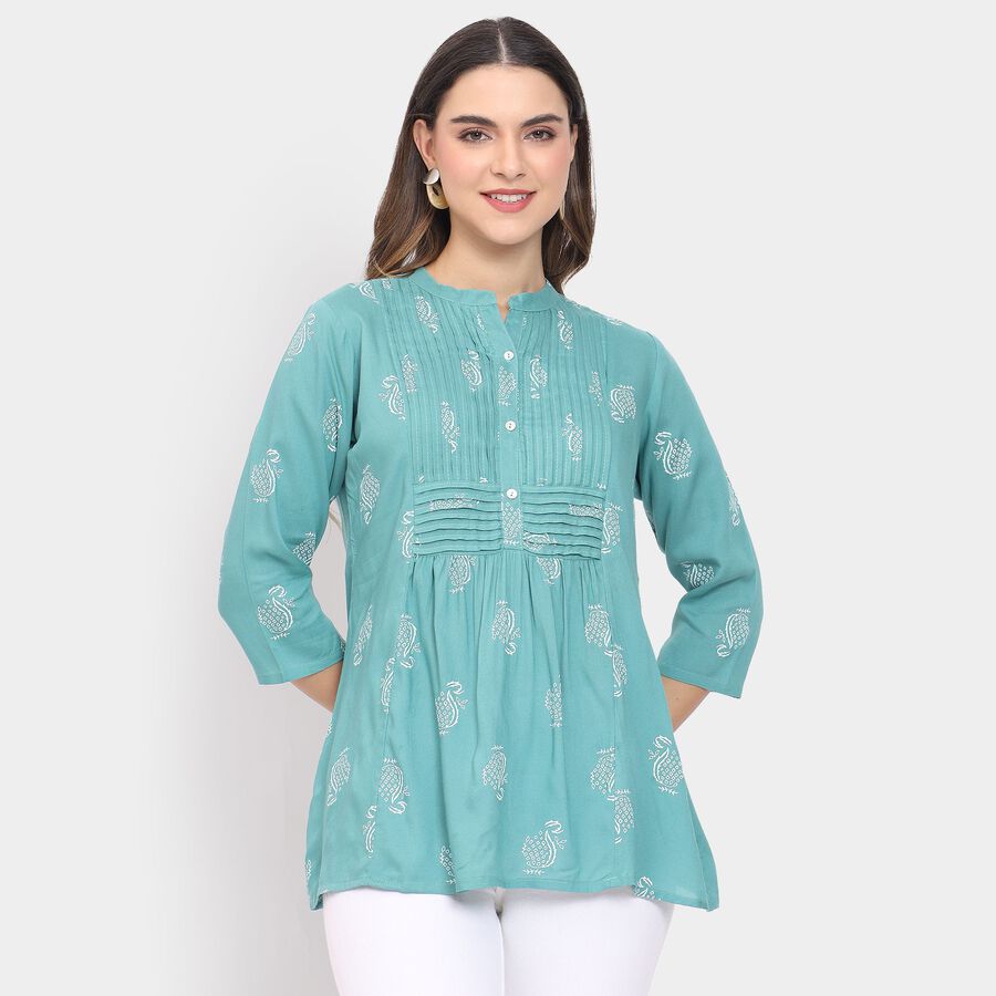 Ladies' Kurta , Teal Blue, large image number null