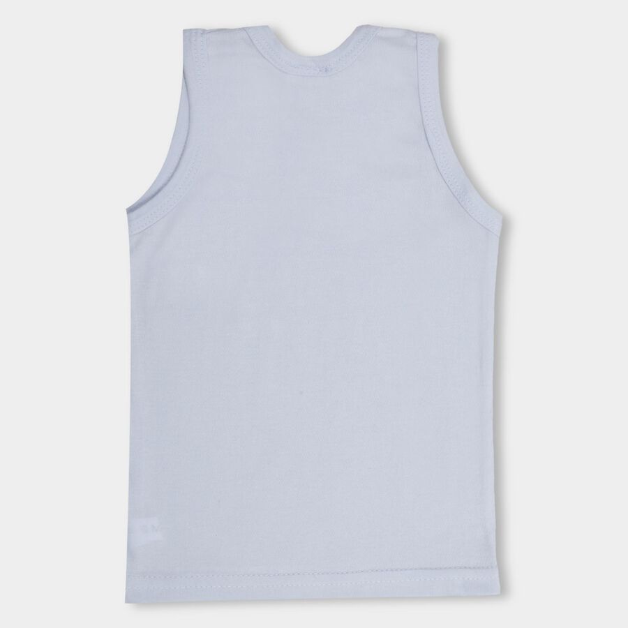 Infants' 100% Cotton Vest , Light Blue, large