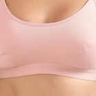 Women's Light Pink Plunge Wireless Bra, Light Pink, small