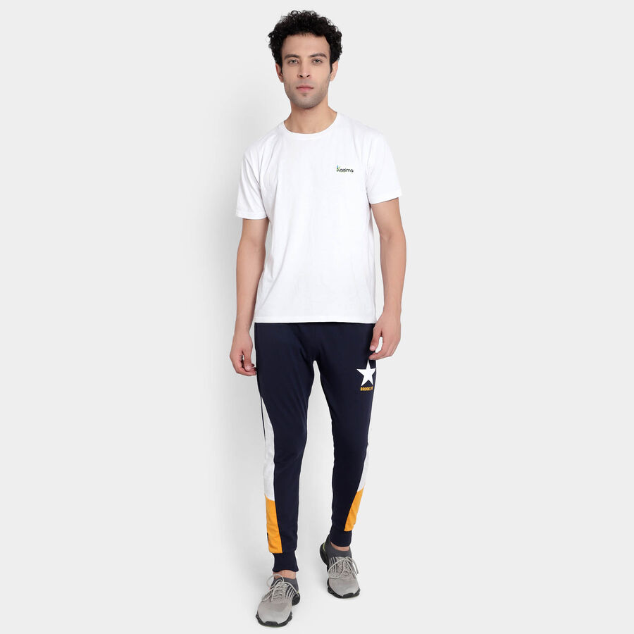Solid Track Pants, Navy Blue, large image number null