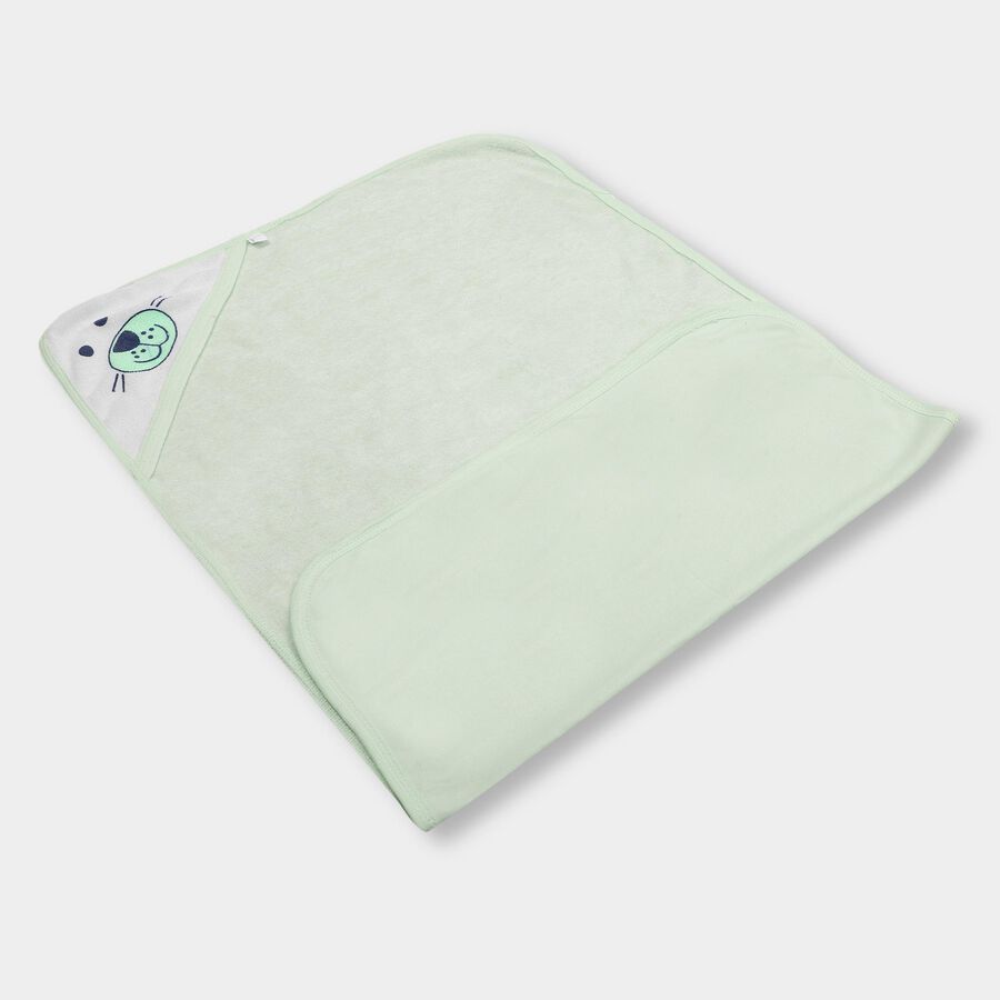 Infants' 100% Cotton Towel, Light Green, large image number null