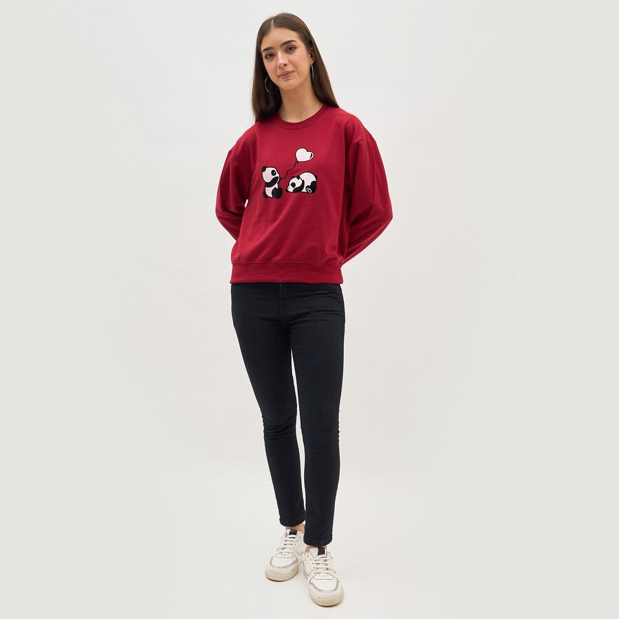 Ladies' Sweatshirt, लाल, large image number null