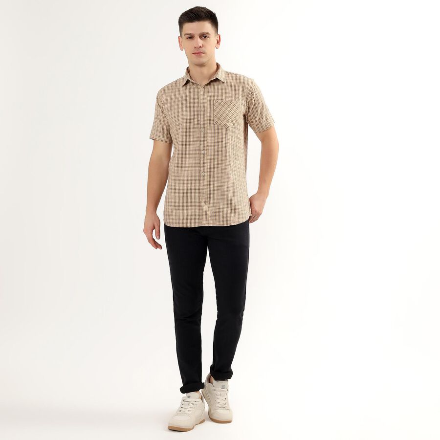 Men's 100% Cotton Regular Collar Casual Shirt , Mustard, large image number null