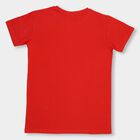 Boys' 100% Cotton Half Sleeves T-Shirt, Red, small image number null