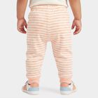 Infants' Peach Jogger Fit Striped Pyjama, पीच, small
