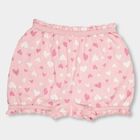 Girls' Soft Pink Regular Fit Ruffled Bloomers, Pink, small image number null