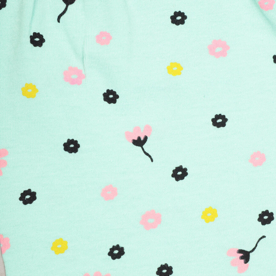 Infants Cotton Capri Set, Light Green, large image number null