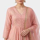 Women's Pink Embroidered Ethnic Set, Pink, small