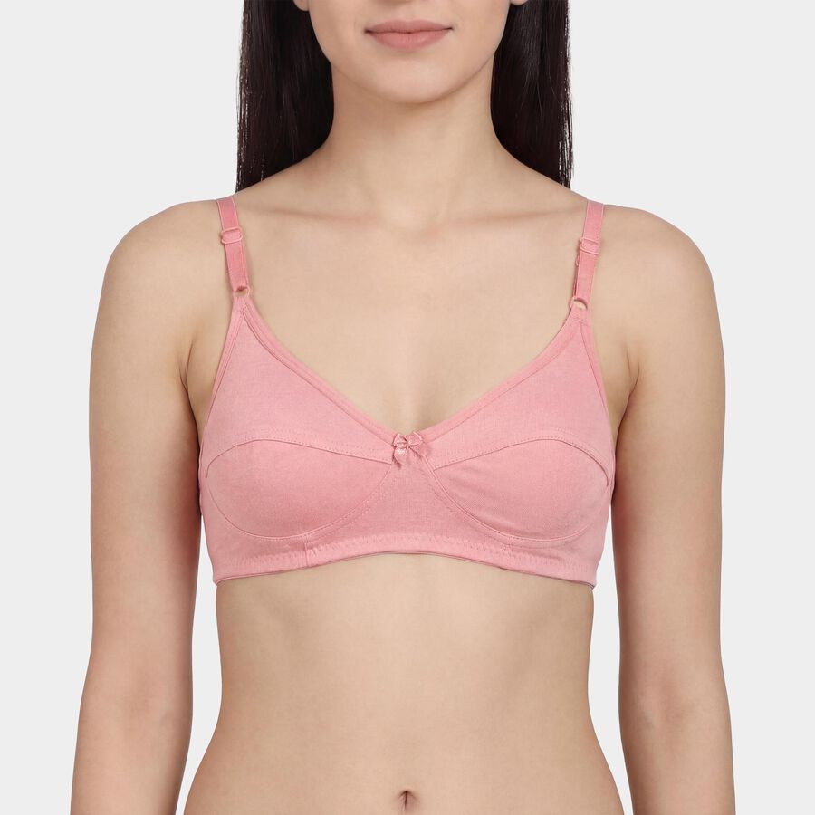 Women's Lilac Cotton V-Neck Casual Bra, Lilac, large