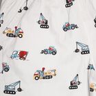 Boys' Bright White Printed Relaxed Fit Jamaican Shorts, White, small image number null