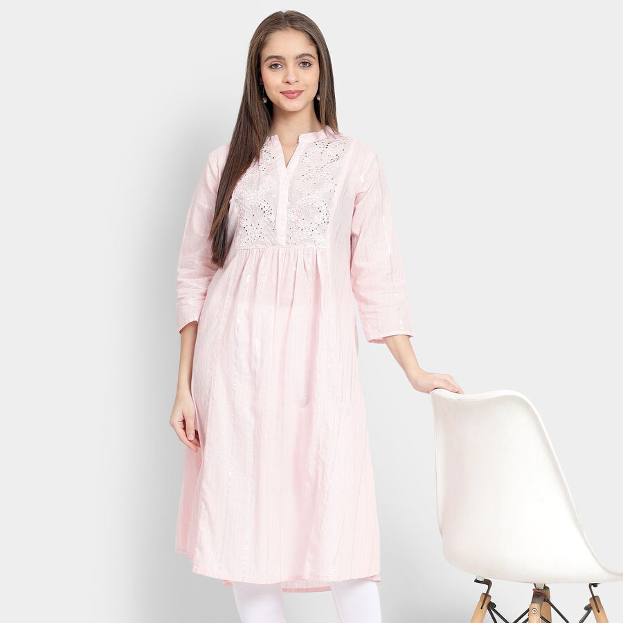 Ladies' Kurta, Pink, large image number null