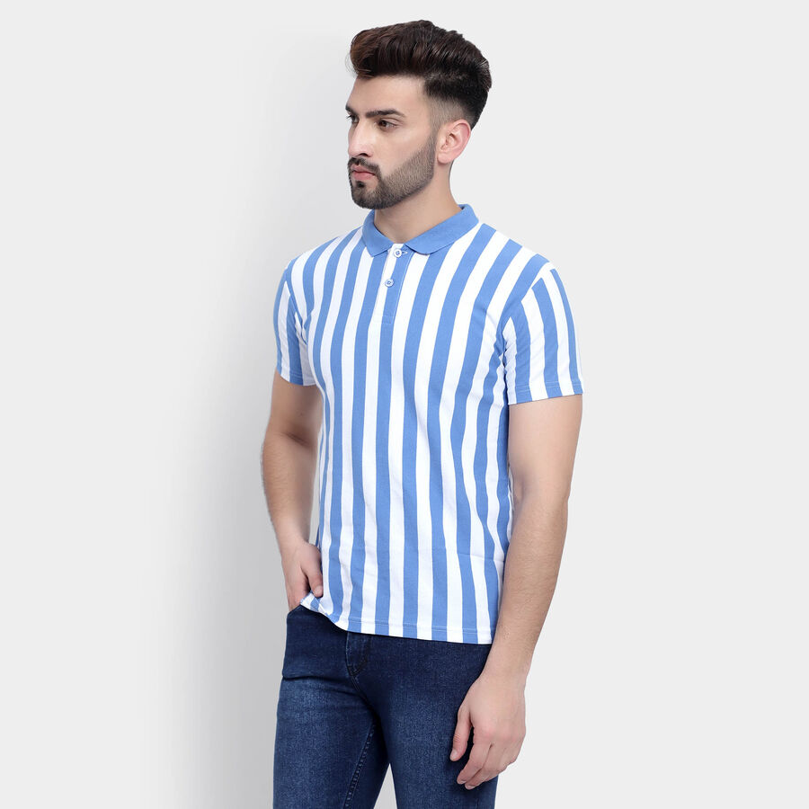 Stripes Polo Shirt, हल्का नीला, large image number null