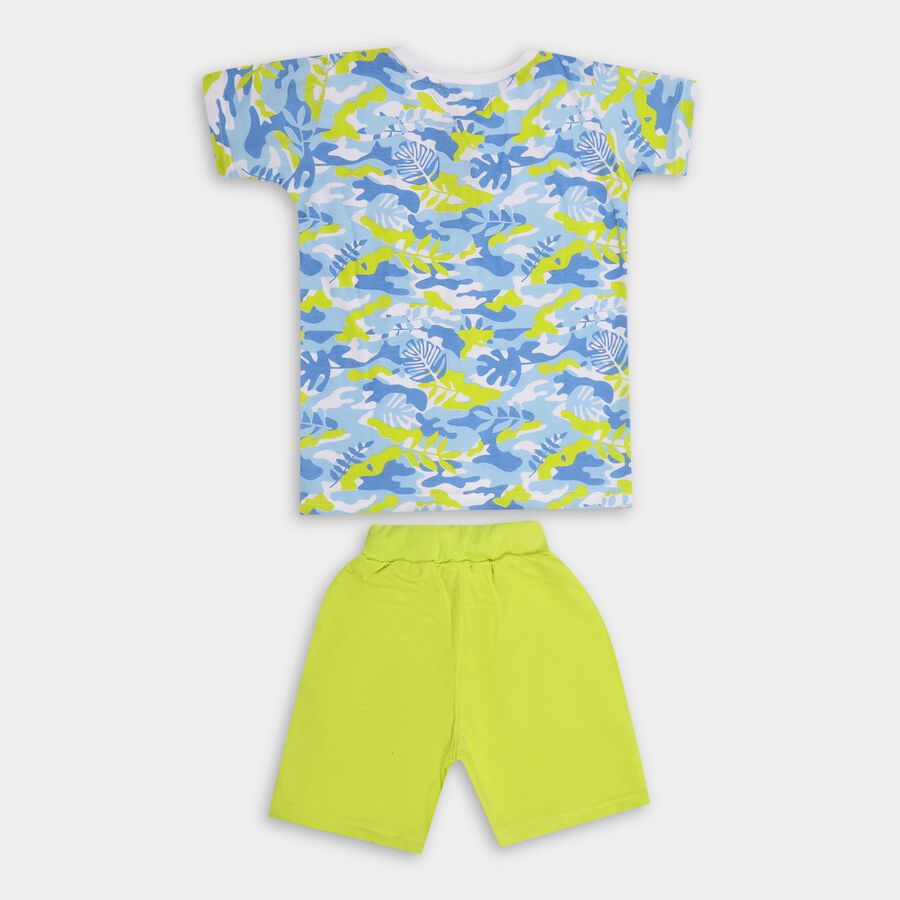 Boys' 100% Cotton Knit Baba Suit , Light Blue, large image number null