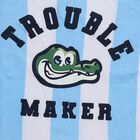 Boys Light Blue Cotton Crew Neck Casual T-Shirt, Light Blue, small