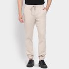Men's Slim Fit Casual Trousers, सिल्वर, small image number null