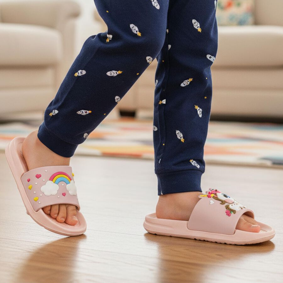 Girls' Slipper, Pink, large