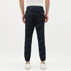 Men's Dark Camo Slim Fit Joggers, मध्यम नीला, small