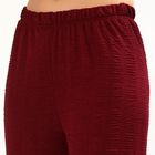 Women's Wine Relaxed Fit Elastic Waist Harem Pants, Wine, small