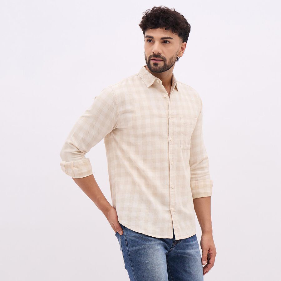Men's 100% Cotton Casual Shirt, गहरा पीला, large image number null