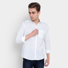 Solid Cotton Casual Shirt, White, small image number null