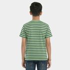 Boys Green Round Neck Casual Boys T-Shirt, हल्का हरा, small
