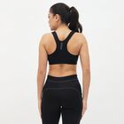 Women's Black Seamless Racerback Sports Bra, Black, small