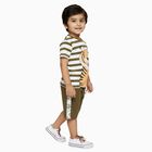 Boys' 100% Cotton Knit Baba Suit, Olive, small image number null
