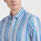 Cotton Stripes Casual Shirt, White, small image number null