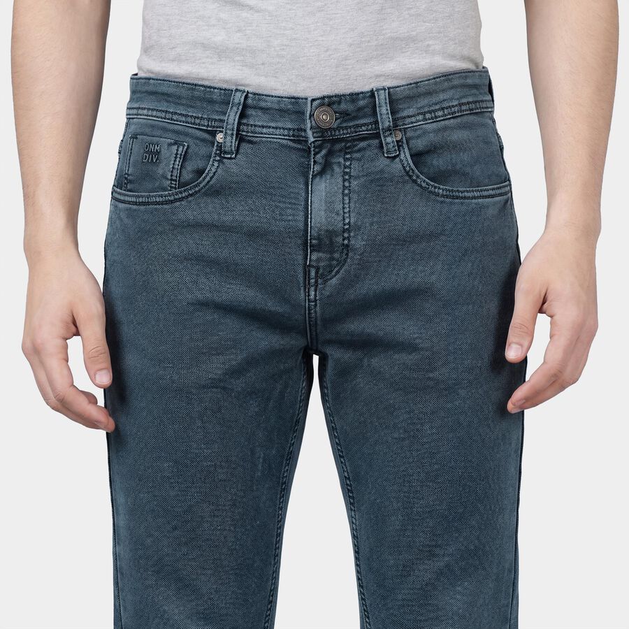 Men's Light Grey Slim Fit Stretchable Jeans, Light Grey, large