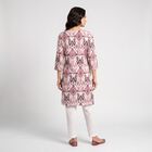 Women's Lilac Round Neck Printed Kurta, Lilac, small